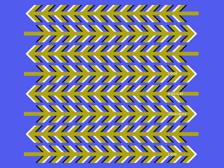horizontal moving and sliding arrows illusion
