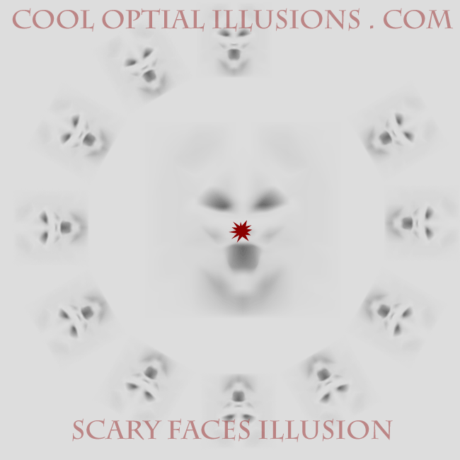 scary rotating ghost faces - Low Contrast Version