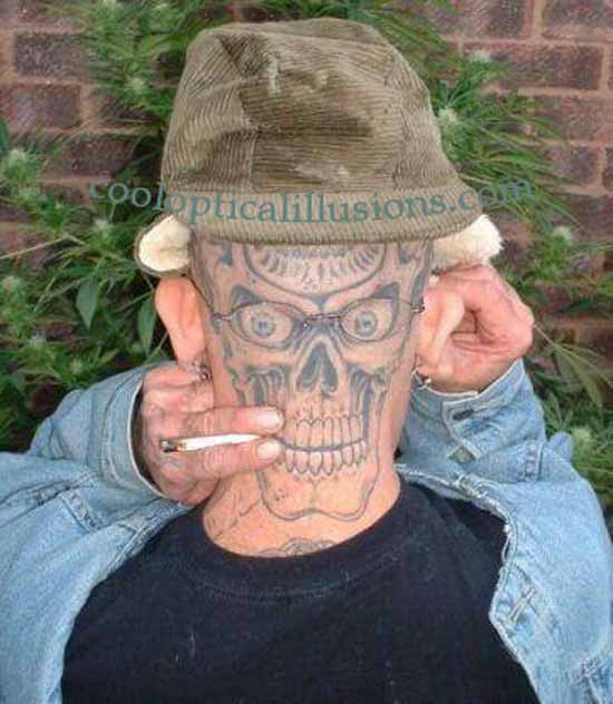 Scary Pictures of Skull Tattoos