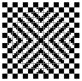 distorted checkerboard eye trick