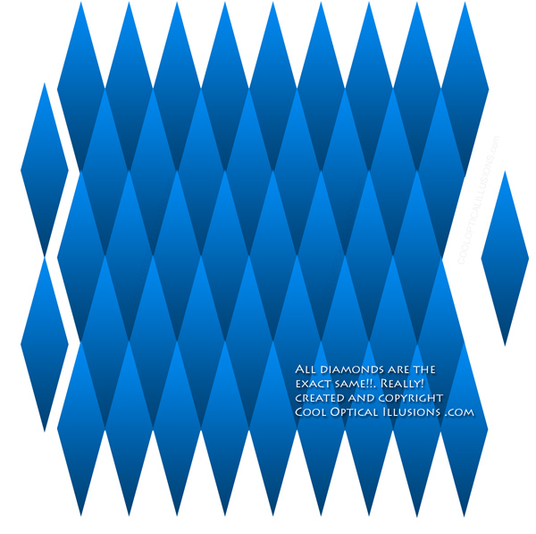 diamonds are all the same optical illusion